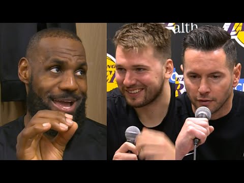 LeBron James, Luka Doncic and JJ Redick react to LeBron game winner vs Pacers